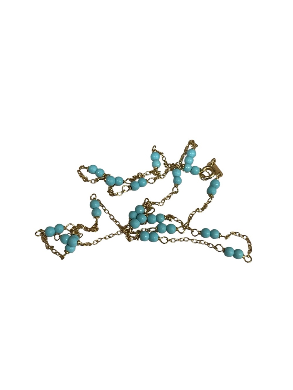 Ross-Simons 18K Gold Necklace with Stacked Turquoise Beads